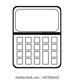 Calculator math device isolated symbol vector illustration graphic design