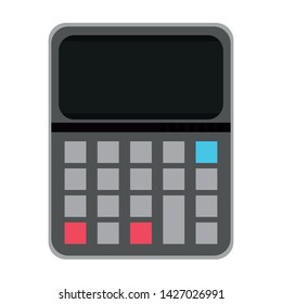 Calculator math device isolated symbol vector illustration graphic design