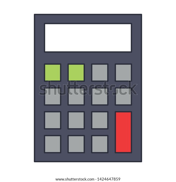 Calculator math device isolated symbol vector\
illustration graphic\
design