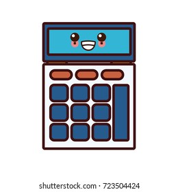 calculator math device kawaii cartoon