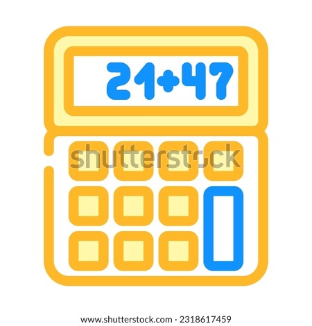 calculator math education color icon vector. calculator math education sign. isolated symbol illustration