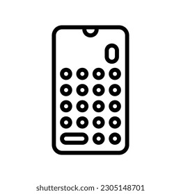 calculator math education line icon vector. calculator math education sign. isolated contour symbol black illustration