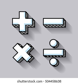 calculator math education line icon vector illustration design