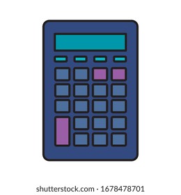 calculator math finance isolated icon vector illustration design