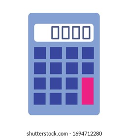 calculator math flat style icon vector illustration design
