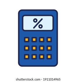 calculator math flat style icon vector illustration design