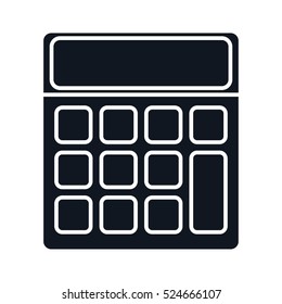 calculator math gadget icon vector illustration graphic design