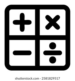 Calculator Math Icon for Business Finance