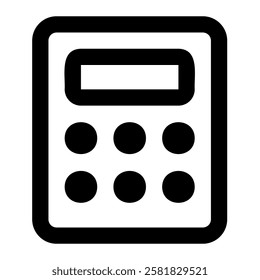 Calculator Math Icon for Business Finance