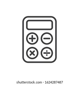 calculator, math icon. Element of education illustration. Signs and symbols can be used for web, logo, mobile app