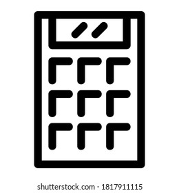 calculator, math icon. Element of education illustration. Signs and symbols can be used for web, logo, mobile app, UI, UX