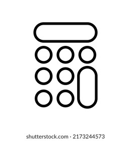 calculator, math icon. Element of education illustration. Signs and symbols can be used for web, logo, mobile app, UI, UX.