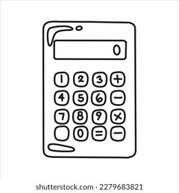 calculator, math icon. Element of education illustration. Signs and symbols can be used for web, logo, mobile app, UI, UX
