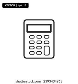 calculator, math icon. Element of education illustration. Signs and symbols can be used for web, logo, mobile app, UI, UX