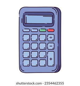 calculator math icon isolated illustration