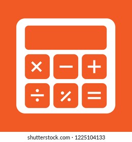 Calculator, math icon, stock vector illustration, EPS10.