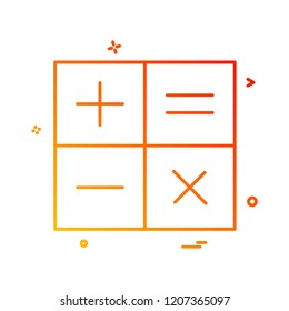 calculator math icon vector design