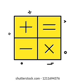 calculator math icon vector design
