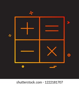 calculator math icon vector design