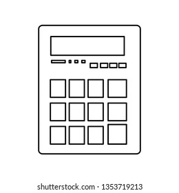 calculator math isolated icon