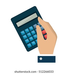calculator math isolated icon