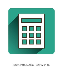 calculator math isolated icon
