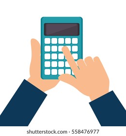 calculator math isolated icon