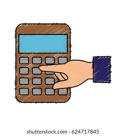 calculator math isolated icon