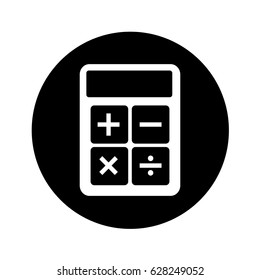 calculator math isolated icon