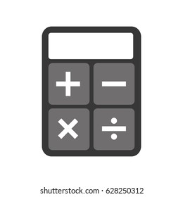 calculator math isolated icon