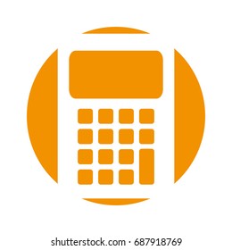 calculator math isolated icon