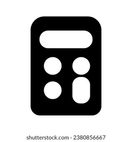 calculator math isolated icon glyph style vector illustration design