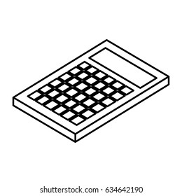 calculator math isometric icon