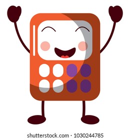 calculator math kawaii character cartoon