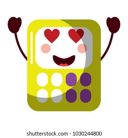 calculator math kawaii character cartoon