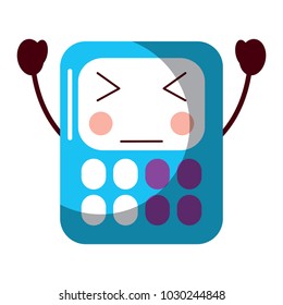 calculator math kawaii character cartoon
