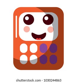 calculator math kawaii character cartoon