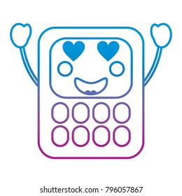 calculator math kawaii character cartoon