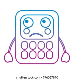 calculator math kawaii character cartoon