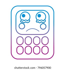 calculator math kawaii character cartoon