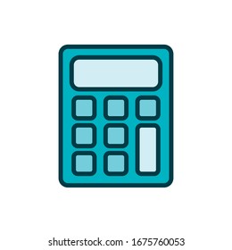 calculator math line style icon vector illustration design
