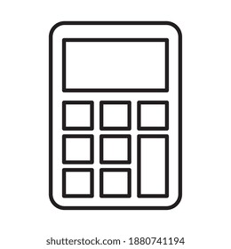 calculator math line style icon vector illustration design