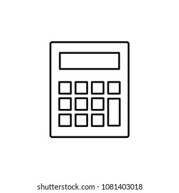 calculator math mathematics symbol line vector black icon