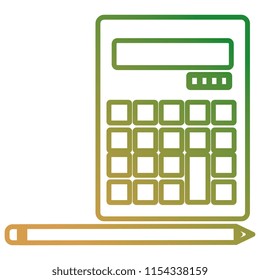 calculator math with pencil