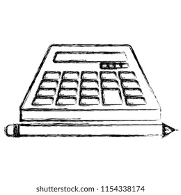 calculator math with pencil