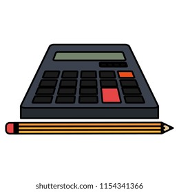 calculator math with pencil
