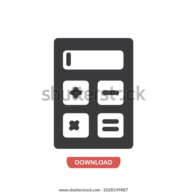 Calculator with math signs\
vector icon 
