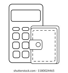 calculator math with wallet