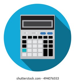 Calculator Mathematic Accountant Web Icon Vector Illustration