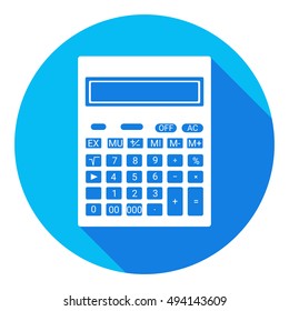 Calculator Mathematic Accountant Web Icon Vector Illustration